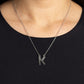 Leave Your Initials - Silver - K - Paparazzi Necklace Image