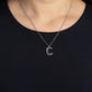 Leave Your Initials - Silver - C - Paparazzi Necklace Image