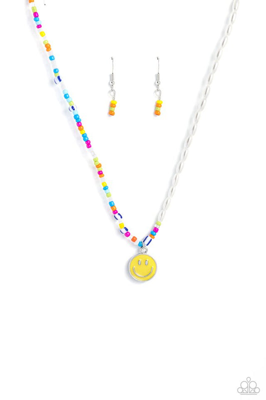Smiling Showdown - Yellow - Paparazzi Necklace Image