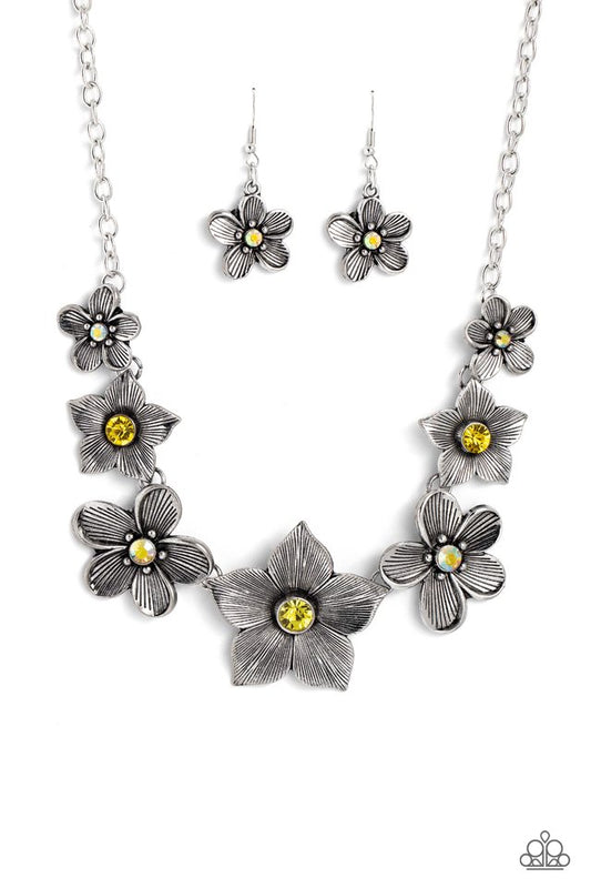 Free FLORAL - Yellow - Paparazzi Necklace Image