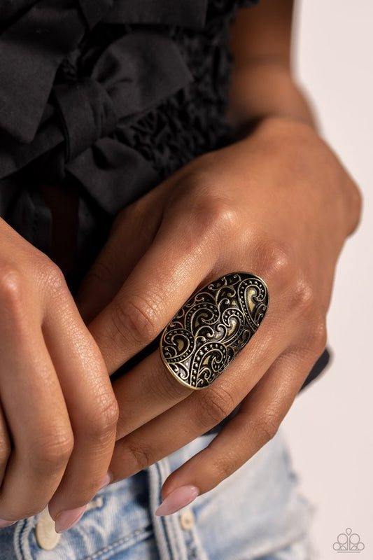 PAISLEY for You - Brass - Paparazzi Ring Image