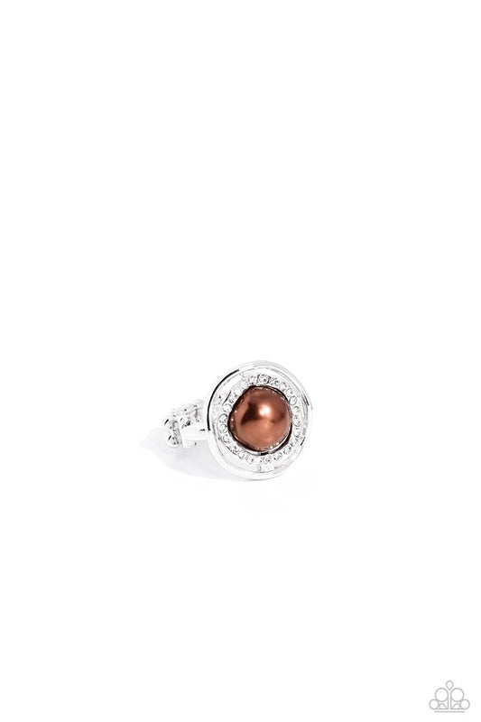 Chic Center - Brown - Paparazzi Ring Image