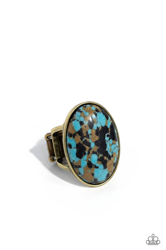 Terrazzo Tease - Brass - Paparazzi Ring Image