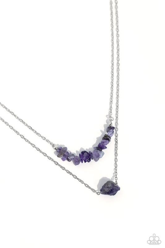 Chiseled Caliber - Purple - Paparazzi Necklace Image