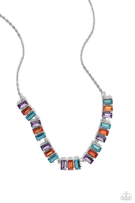 Elite Emeralds - Orange - Paparazzi Necklace Image