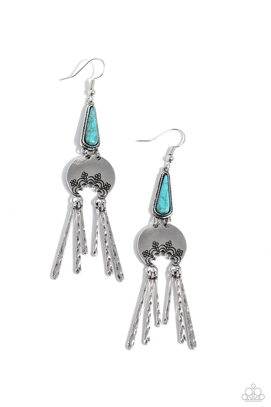 Paparazzi Earring ~ Highland Haute - Blue
