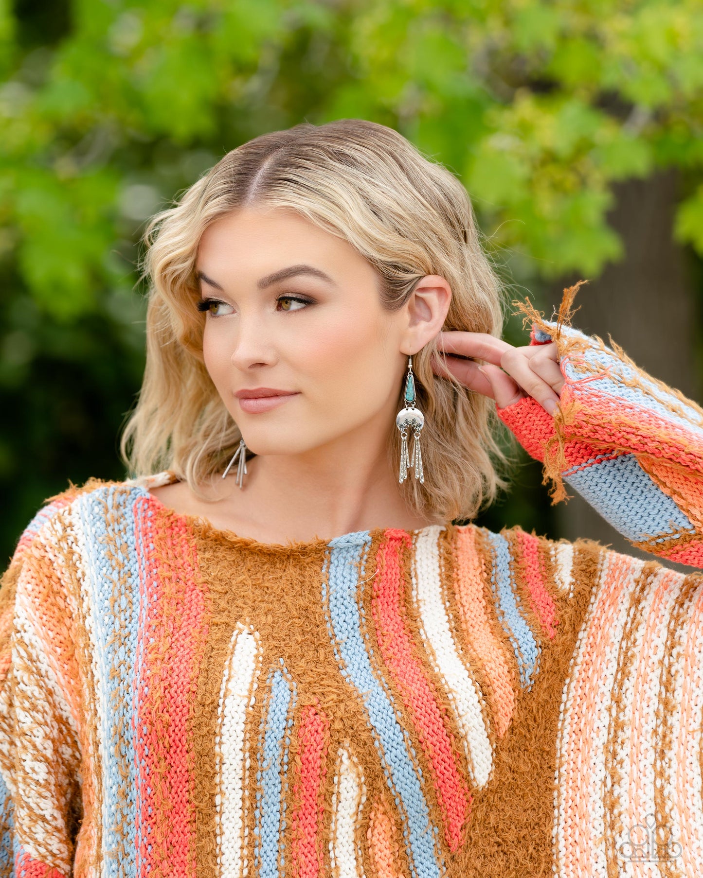 Paparazzi Earring ~ Highland Haute - Blue