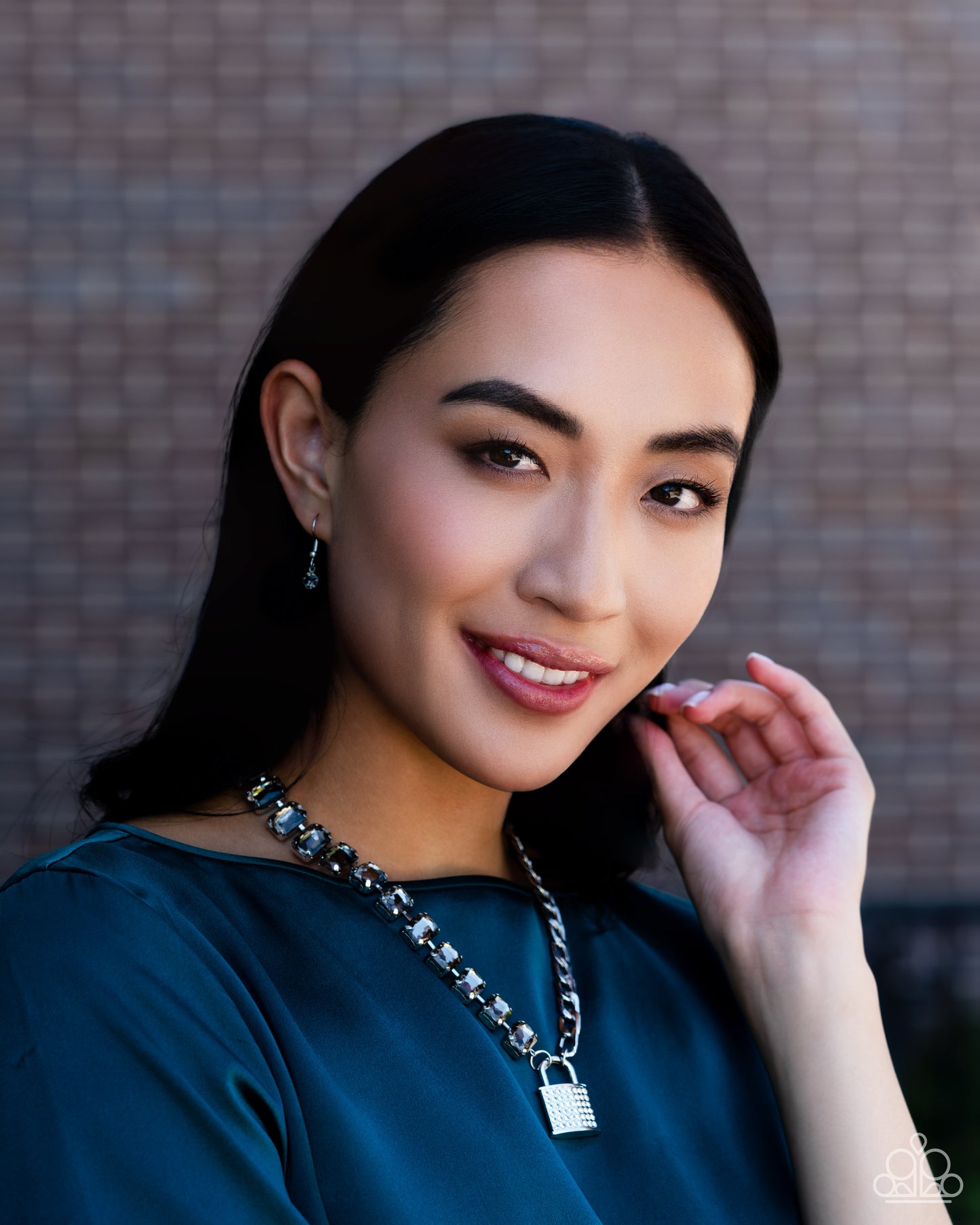 Paparazzi Necklace ~ LOCK and Roll - Silver