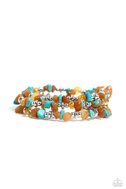 Paparazzi Bracelet ~ Stacking Stones - Orange