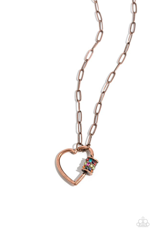 Affectionate Attitude - Copper - Paparazzi Necklace Image