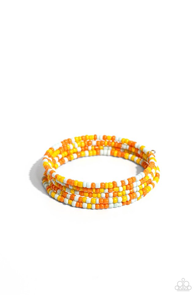 Coiled Candy - Yellow - Paparazzi Bracelet Image