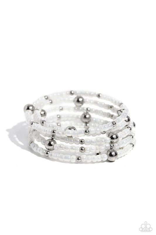 Refined Retrograde - White - Paparazzi Bracelet Image