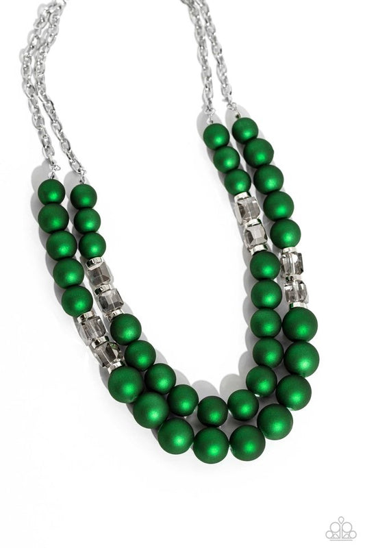 Shopaholic Season - Green - Paparazzi Necklace Image