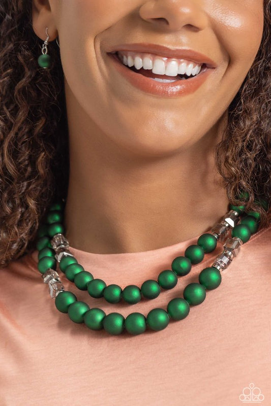 Shopaholic Season - Green - Paparazzi Necklace Image