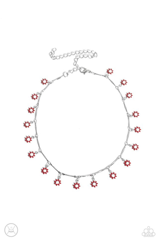 Delicate Display - Red - Paparazzi Necklace Image