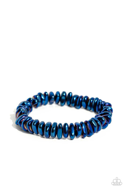 Monochromatic Mechanic - Blue - Paparazzi Bracelet Image