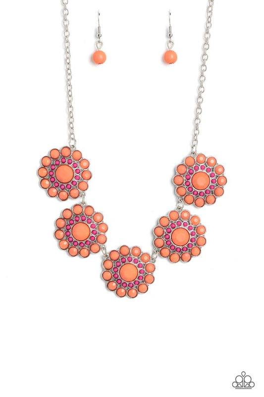 Floral Fervor - Orange - Paparazzi Necklace Image