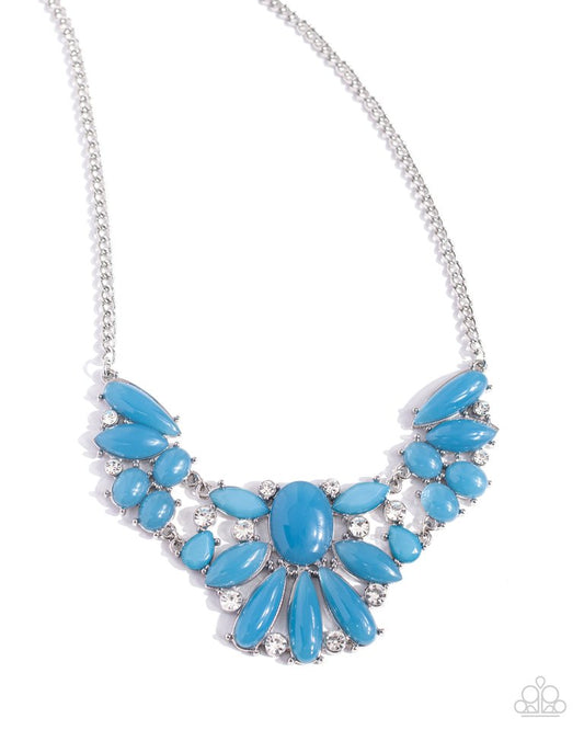 Dazzling Diadem - Blue - Paparazzi Necklace Image