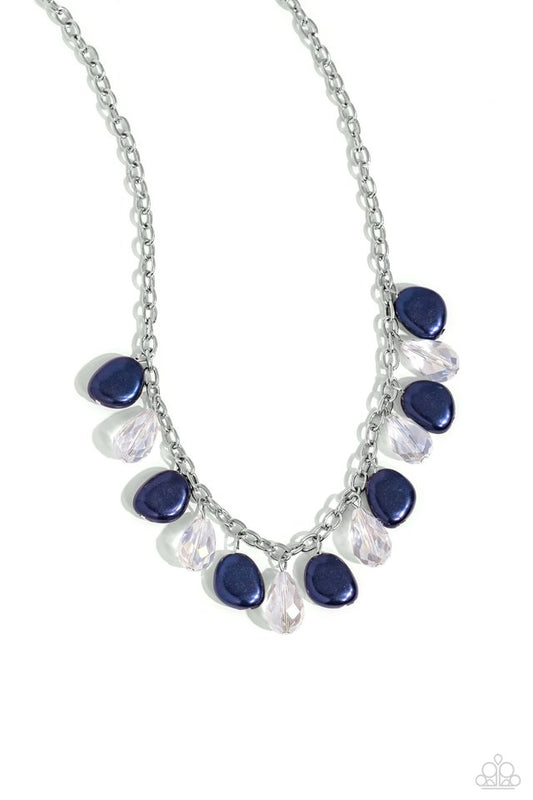 Welcome to BALL Street - Blue - Paparazzi Necklace Image