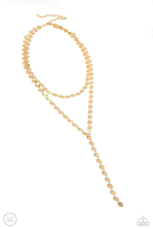 Reeling in Radiance - Gold - Paparazzi Necklace Image