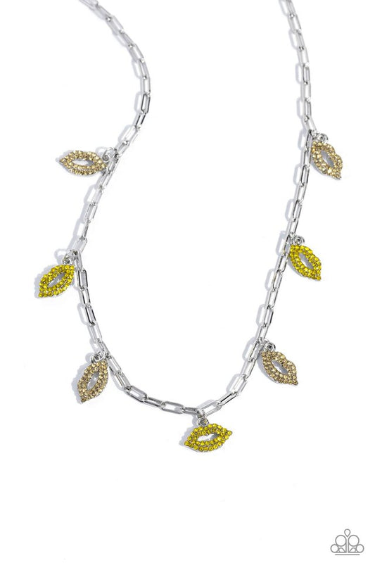 KISS the Mark - Yellow - Paparazzi Necklace Image