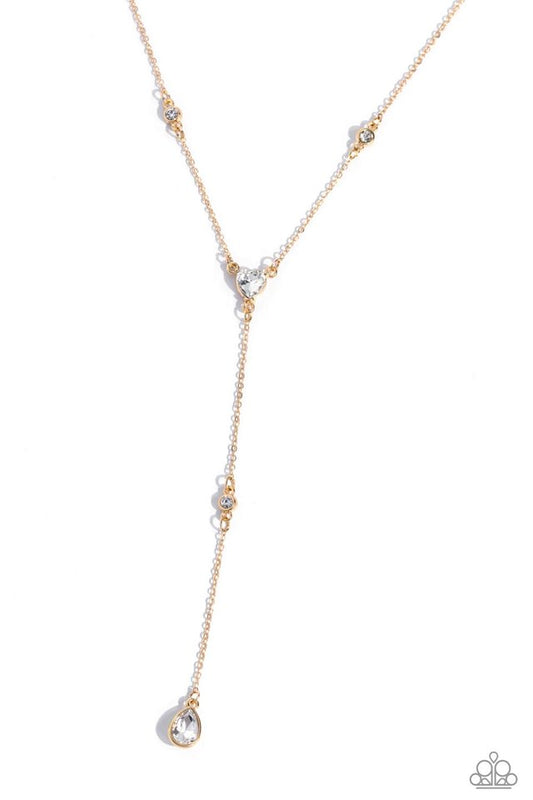 Lavish Lariat - Gold - Paparazzi Necklace Image