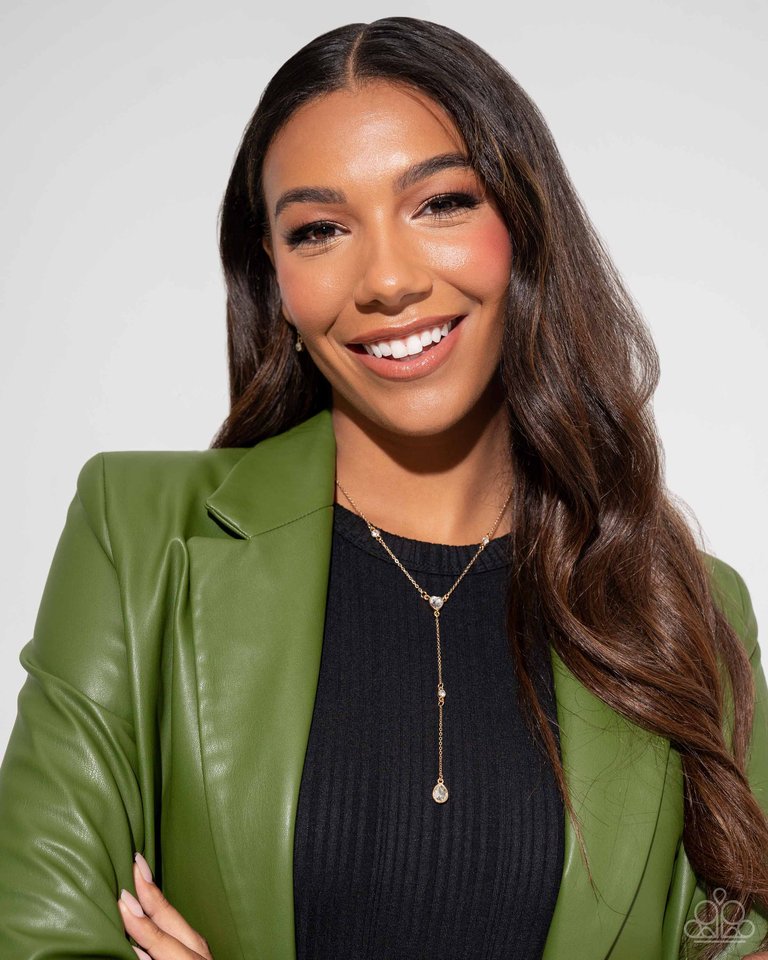 Lavish Lariat - Gold - Paparazzi Necklace Image