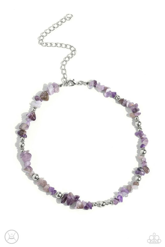 Carved Confidence - Purple - Paparazzi Necklace Image