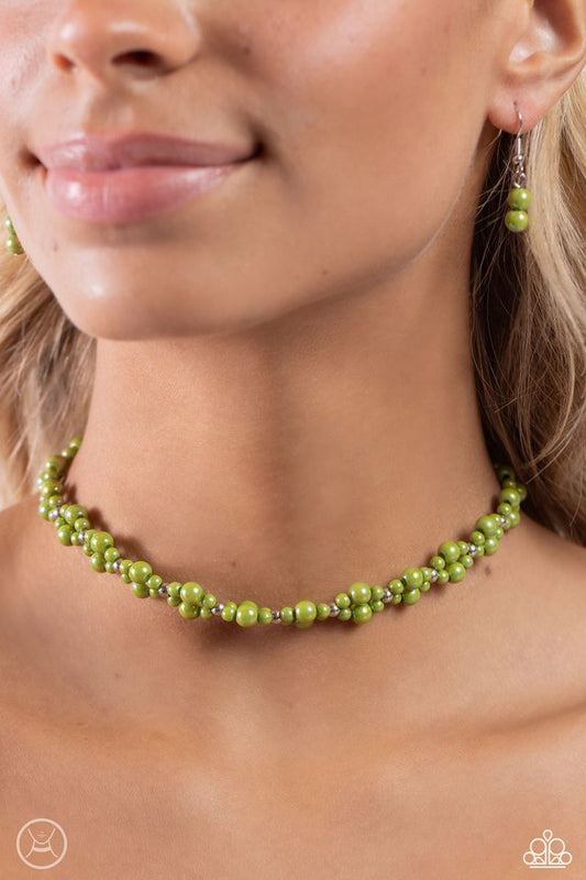 Dreamy Duchess - Green - Paparazzi Necklace Image