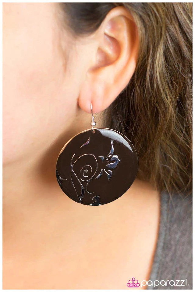 Paparazzi Earring ~ Belladonna - Brown