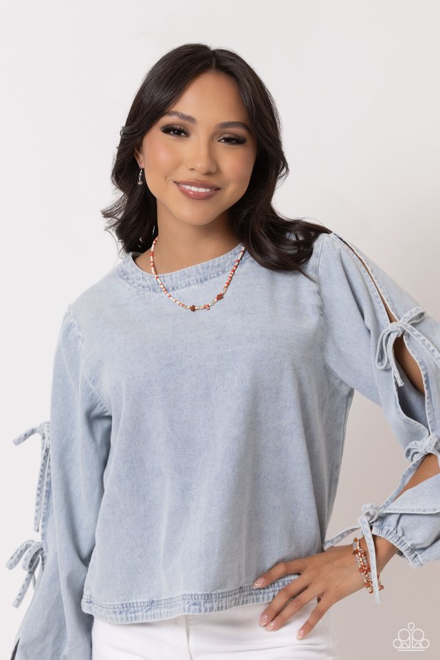 Naturally Notorious - Orange - Paparazzi Necklace Image