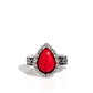 Scalloped Showcase - Red - Paparazzi Ring Image
