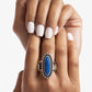 Oblong Occasion - Blue - Paparazzi Ring Image