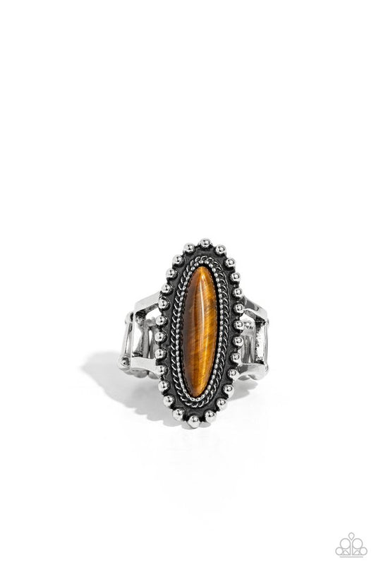 Oblong Occasion - Brown - Paparazzi Ring Image