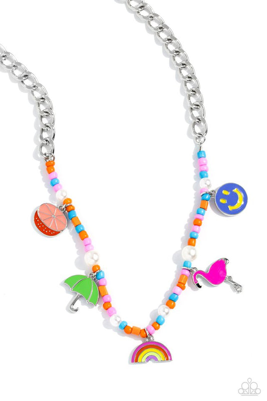 Summer Sentiment - Orange - Paparazzi Necklace Image