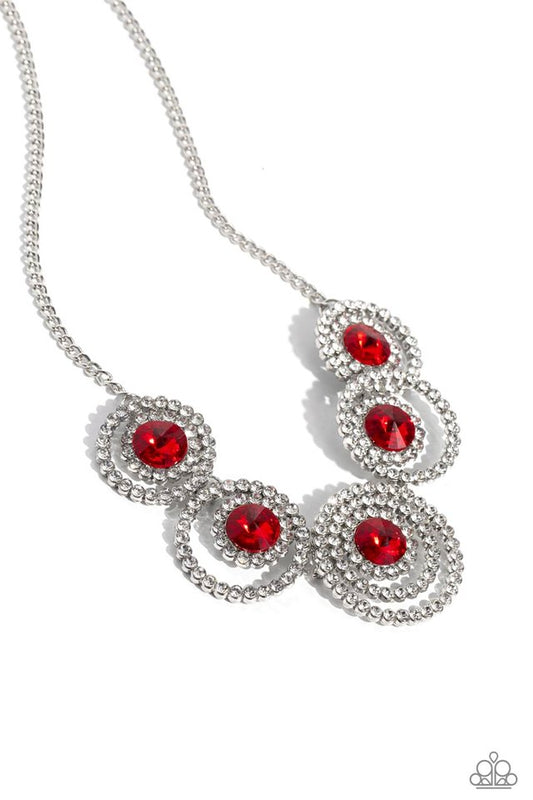 Dramatic Darling - Red - Paparazzi Necklace Image