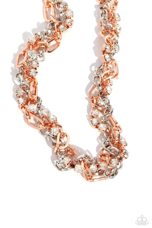 Totally Two-Toned - Copper - Paparazzi Necklace Image