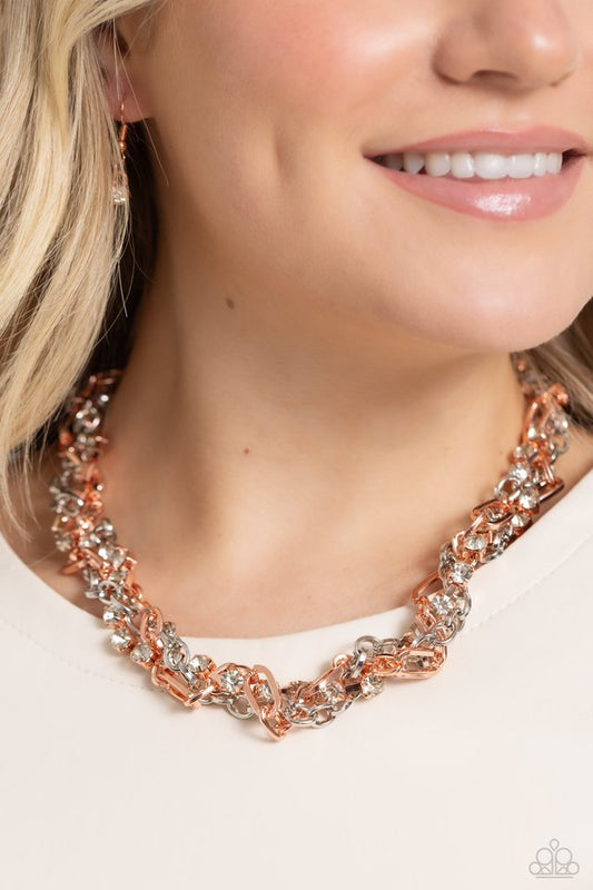 Totally Two-Toned - Copper - Paparazzi Necklace Image