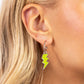 Lightning Limit - Green - Paparazzi Earring Image
