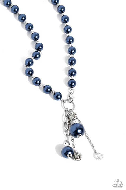 White Collar Welcome - Blue - Paparazzi Necklace Image