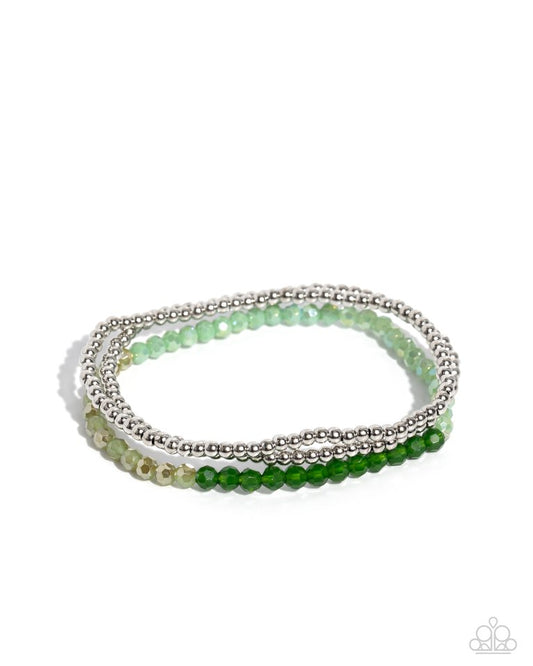 Backstage Beading - Green - Paparazzi Bracelet Image