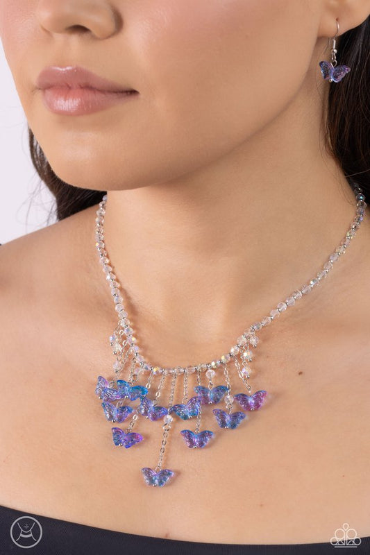 Majestic Metamorphosis - Blue - Paparazzi Necklace Image