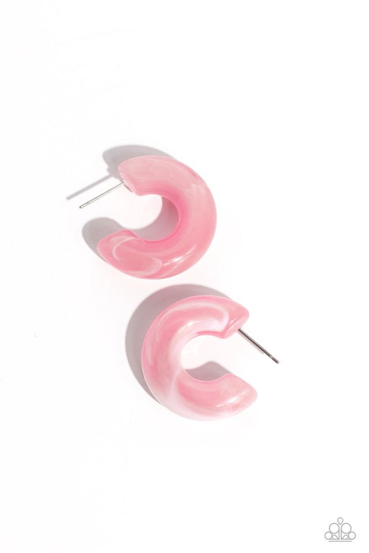 Acrylic Acclaim - Pink - Paparazzi Earring Image