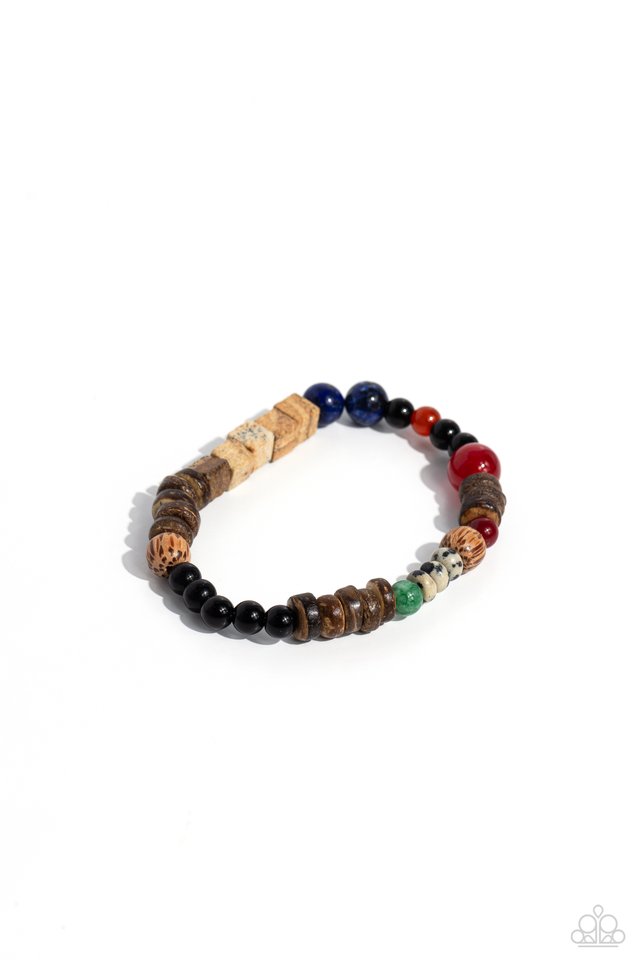 I WOOD Be So Lucky - Blue - Paparazzi Bracelet Image