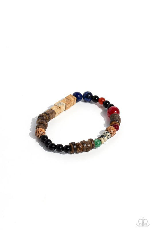 I WOOD Be So Lucky - Blue - Paparazzi Bracelet Image