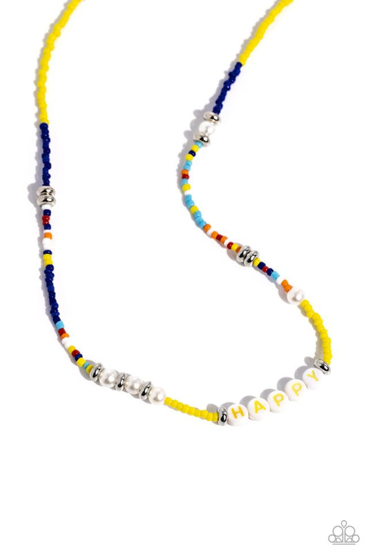 Happy to See You - Yellow - Paparazzi Necklace Image