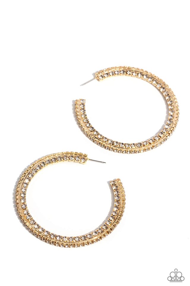 Scintillating Sass - Gold - Paparazzi Earring Image