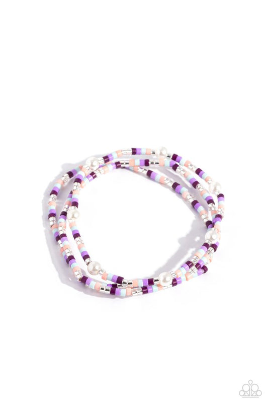 Colorblock Cache - Purple - Paparazzi Bracelet Image