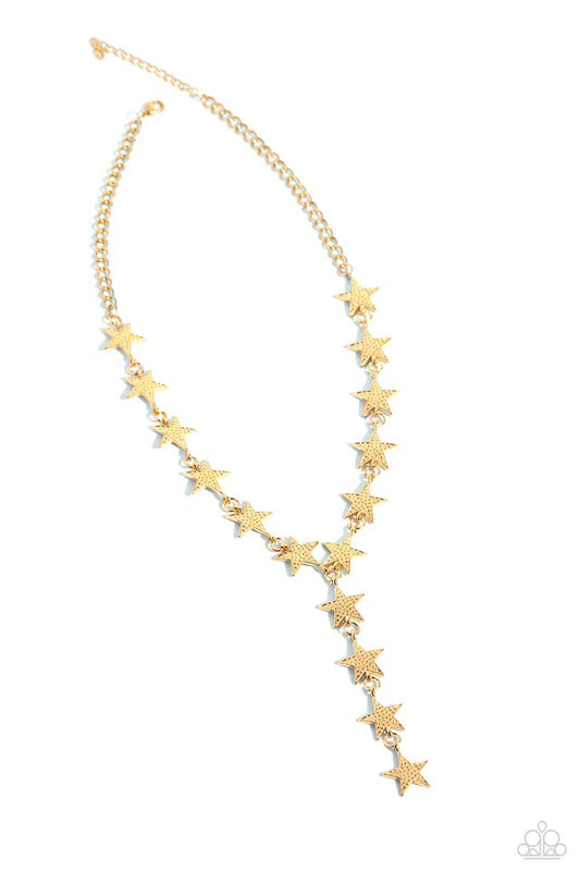Reach for the Stars - Gold - Paparazzi Necklace Image