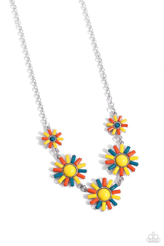 SUN and Fancy Free - Yellow - Paparazzi Necklace Image